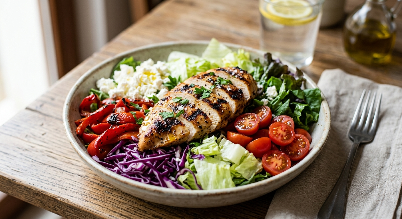 Izgara Tavuklu Sezar Salatası